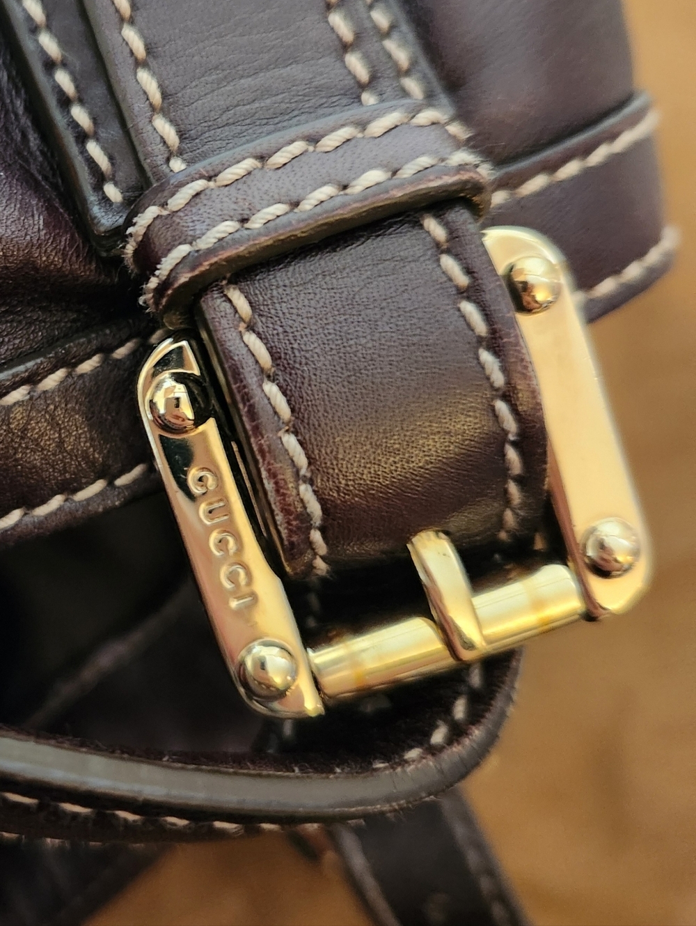 Gucci Britt Brown Leather Handbag - Picture 5 of 12